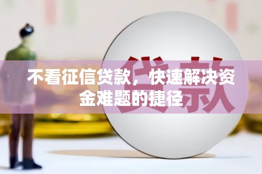顺昌不看征信贷款，快速解决资金难题的捷径