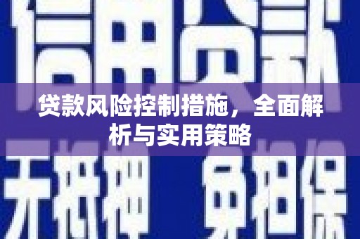 顺昌贷款风险控制措施，全面解析与实用策略
