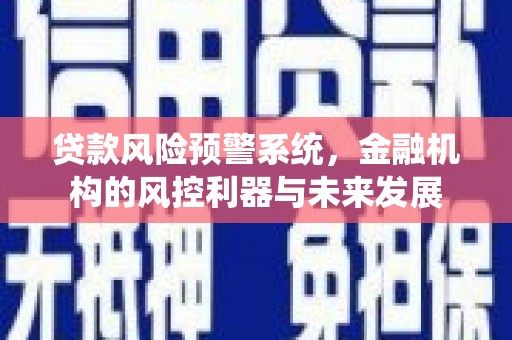 顺昌贷款风险预警系统，金融机构的风控利器与未来发展