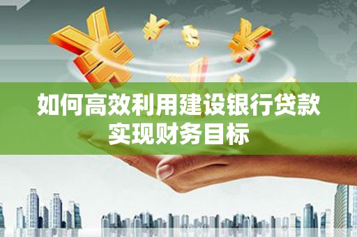 顺昌如何高效利用建设银行贷款实现财务目标