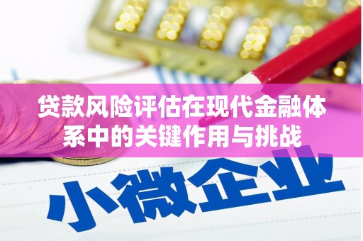 顺昌贷款风险评估在现代金融体系中的关键作用与挑战