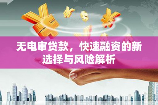 顺昌无电审贷款，快速融资的新选择与风险解析