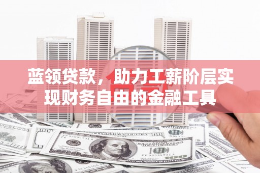 顺昌蓝领贷款，助力工薪阶层实现财务自由的金融工具