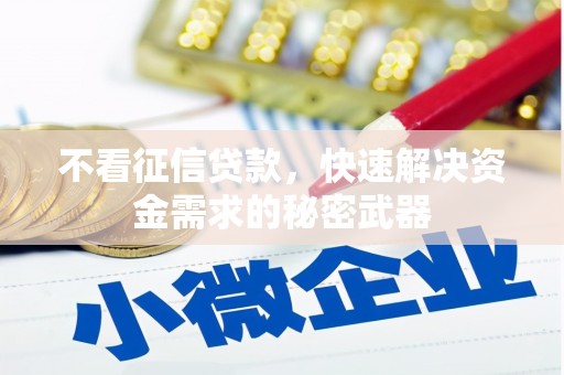 顺昌不看征信贷款，快速解决资金需求的秘密武器