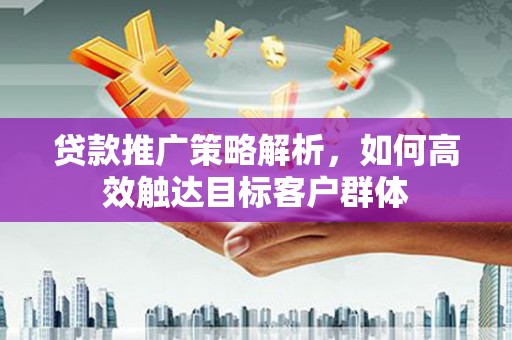 顺昌贷款推广策略解析，如何高效触达目标客户群体