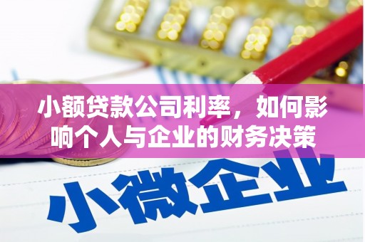 顺昌小额贷款公司利率，如何影响个人与企业的财务决策