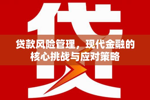 顺昌贷款风险管理，现代金融的核心挑战与应对策略