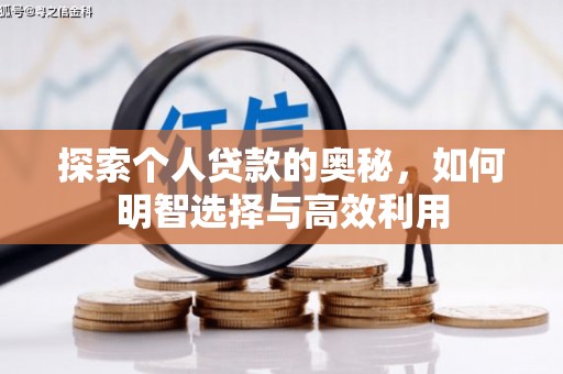 顺昌探索个人贷款的奥秘，如何明智选择与高效利用