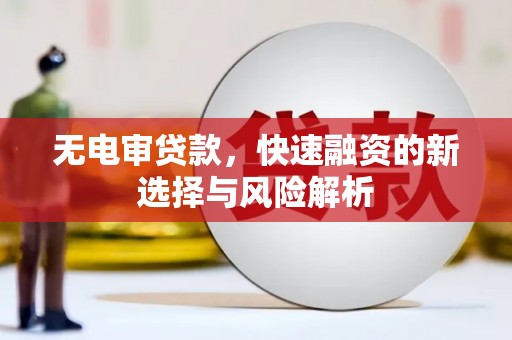 顺昌无电审贷款，快速融资的新选择与风险解析