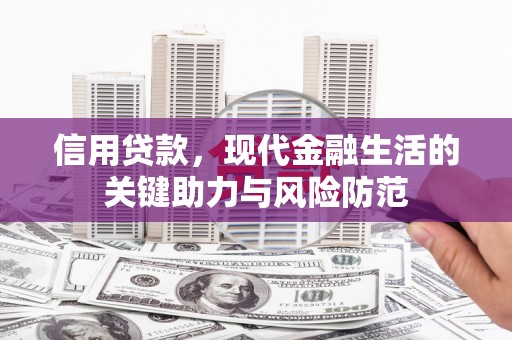 顺昌信用贷款，现代金融生活的关键助力与风险防范