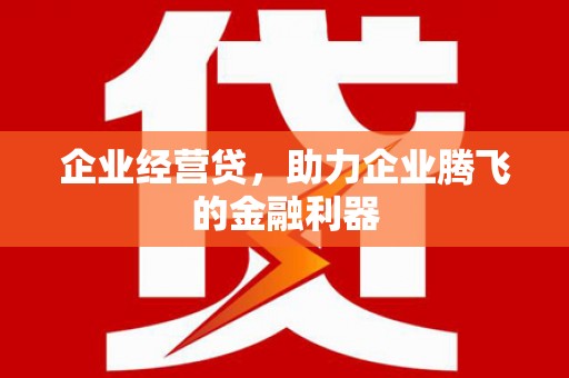 顺昌企业经营贷，助力企业腾飞的金融利器