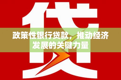 顺昌政策性银行贷款，推动经济发展的关键力量
