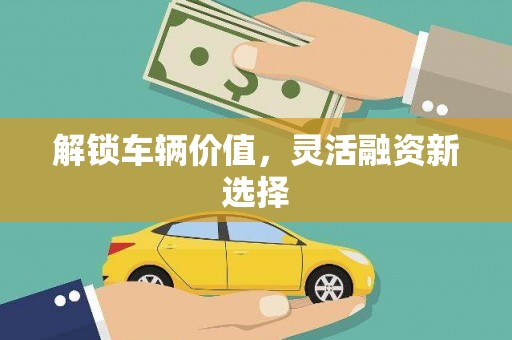 顺昌解锁车辆价值，灵活融资新选择