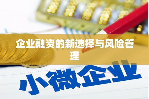 顺昌企业融资的新选择与风险管理